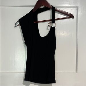 Zara Black Asymmetrical Tank Top